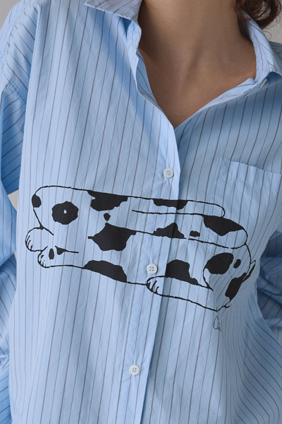 OBEY Beverly Graphic Long Sleeve Button-Down Shirt