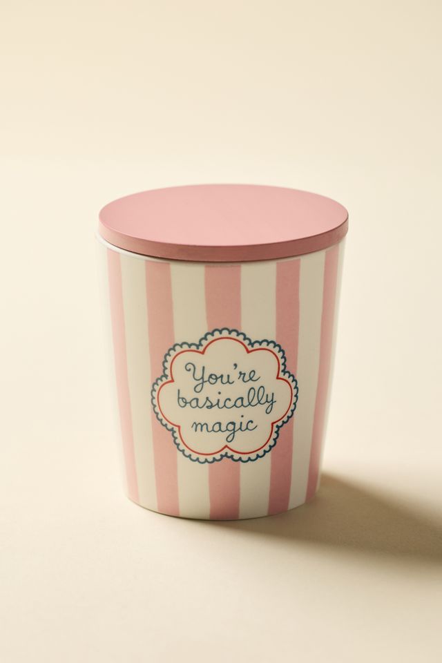 Striped Ceramic 7 oz Scented Candle #1