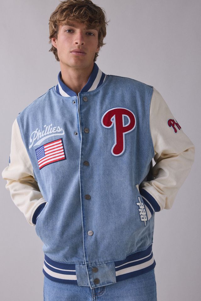 Pro Standard MLB Philadelphia Phillies Denim Varsity Jacket #1