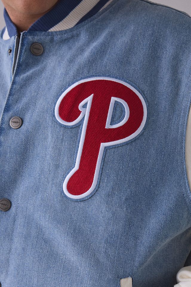 Pro Standard MLB Philadelphia Phillies Denim Varsity Jacket #3