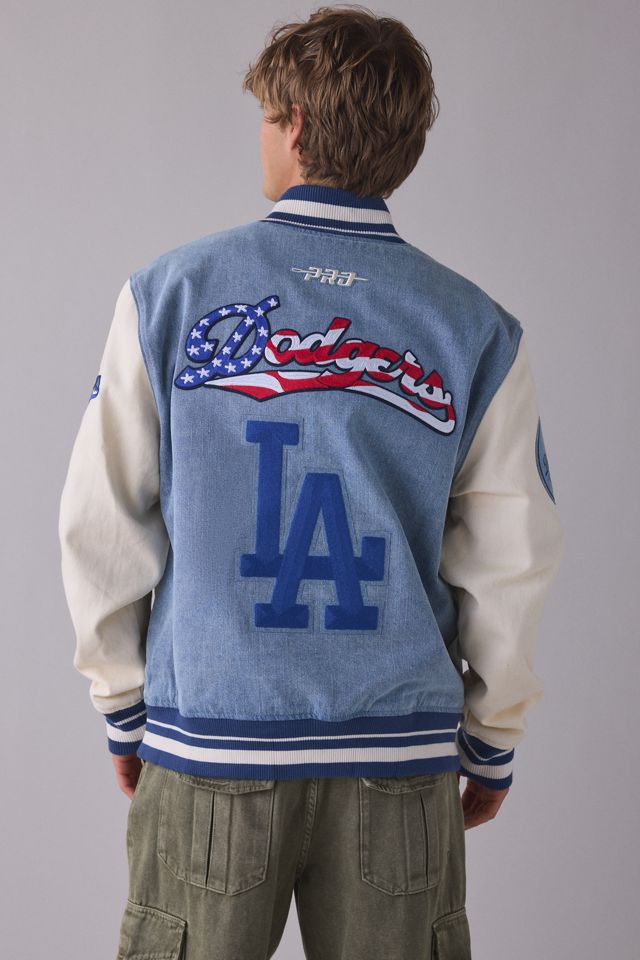 Pro Standard MLB Los Angeles Dodgers Denim Varsity Jacket #1