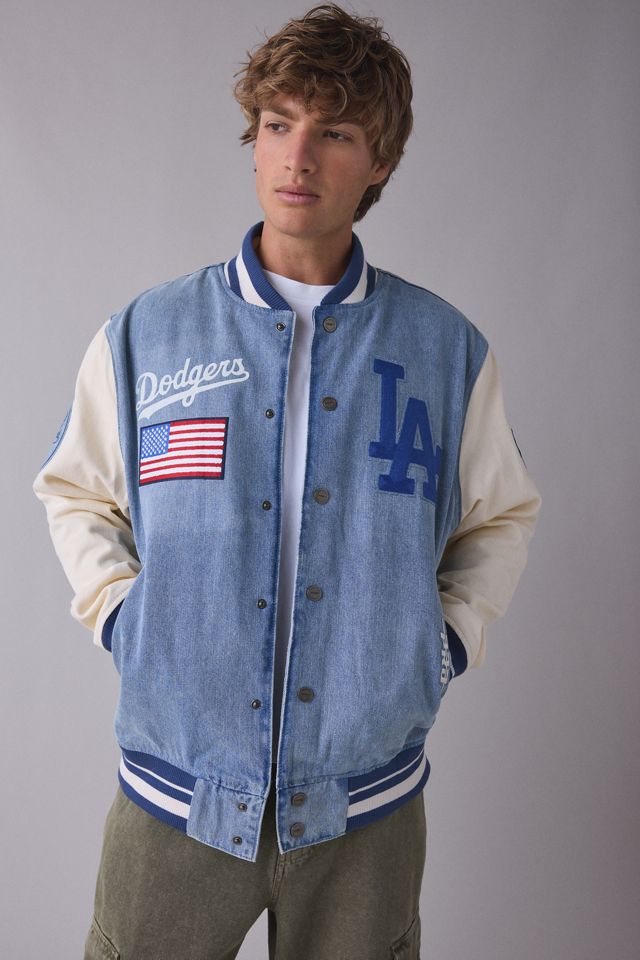 Pro Standard MLB Los Angeles Dodgers Denim Varsity Jacket #2