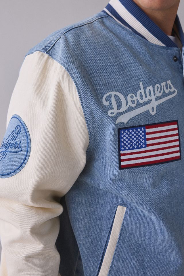 Pro Standard MLB Los Angeles Dodgers Denim Varsity Jacket #4