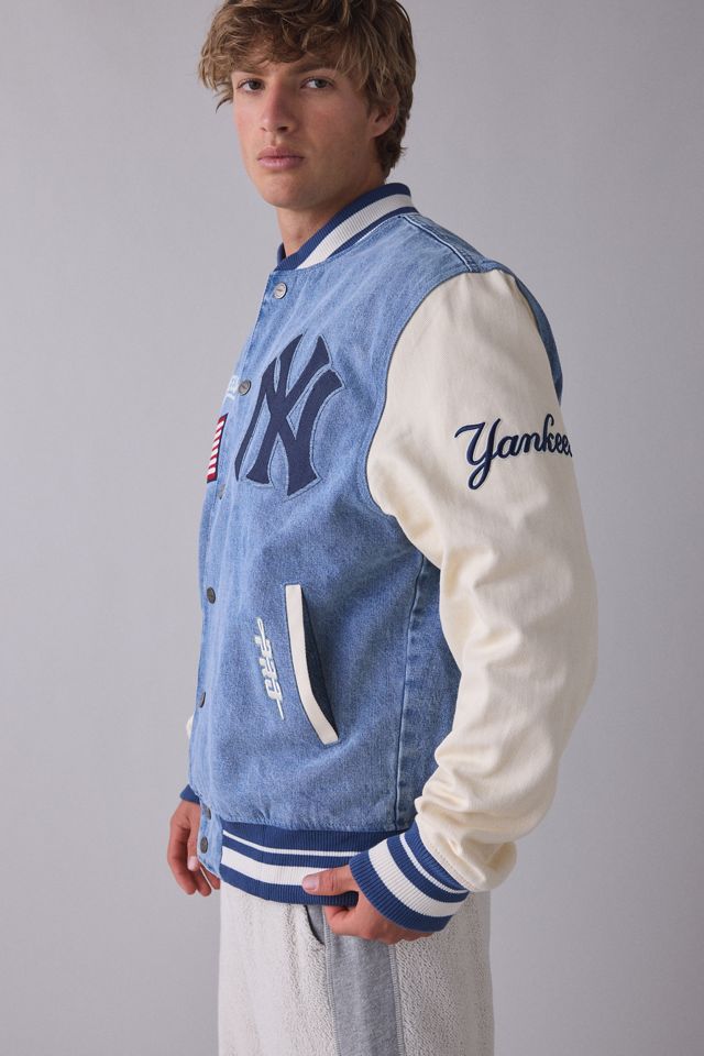 Pro Standard MLB New York Yankees Denim Varsity Jacket #1