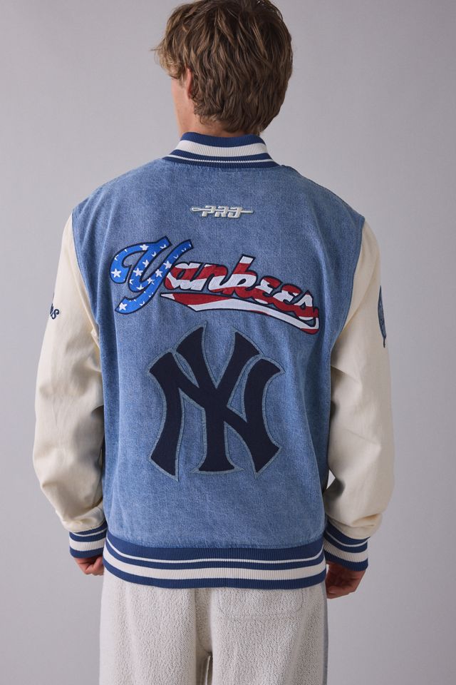 Pro Standard MLB New York Yankees Denim Varsity Jacket #2
