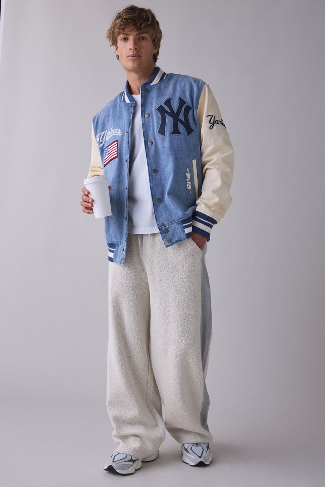 Pro Standard MLB New York Yankees Denim Varsity Jacket #5