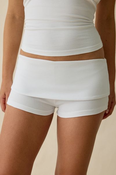 Frankies Bikinis X JENNIE Short micro Eva en jersey de coton à rabat