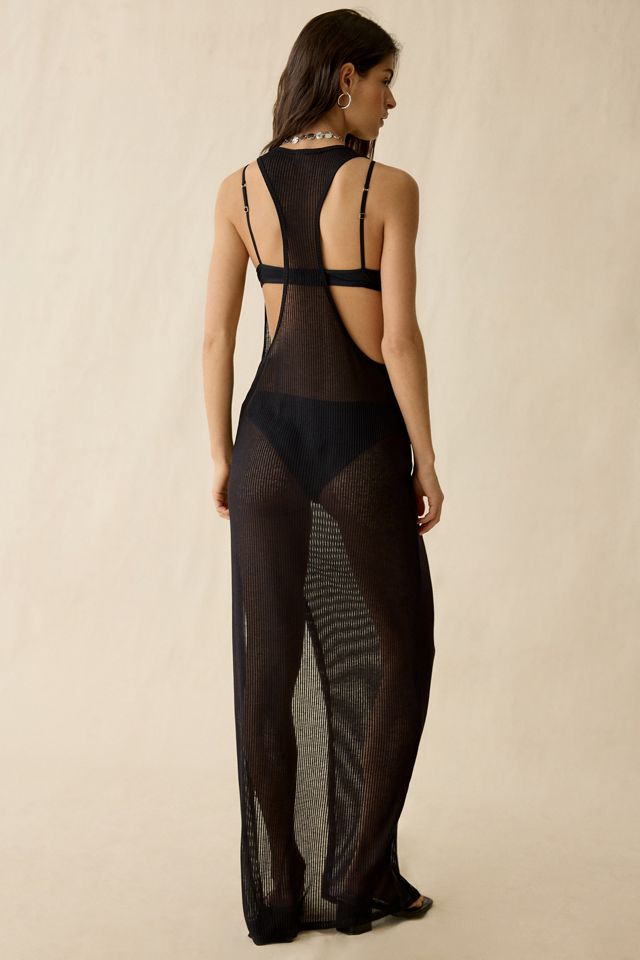 Out From Under Aruba Sheer Mesh Side-Slit Maxi Dress #2