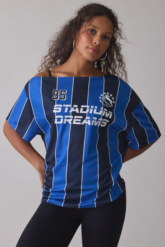 BDG Futbol Graphic Off-The-Shoulder Jersey Tee | Urban Outfitters