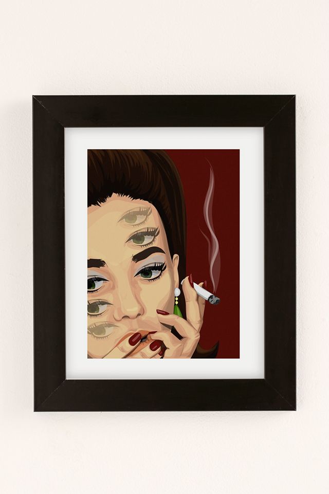 Artcatillustrated Eye Am Thinking Art Print #1