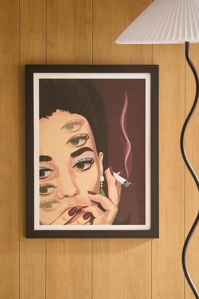 Artcatillustrated Eye Am Thinking Art Print