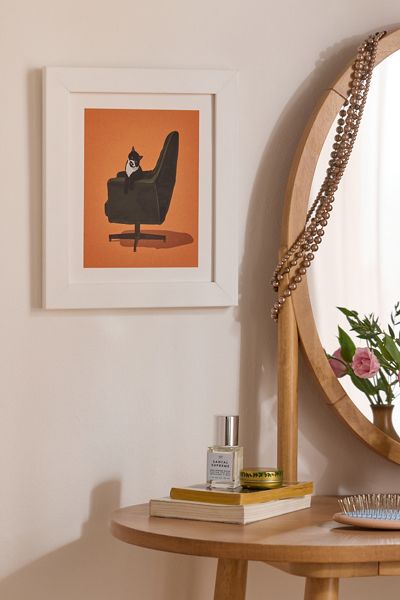 Artcatillustrated Cats On Chairs Collection 4 Art Print