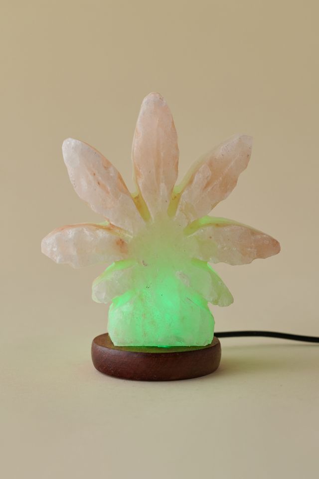Mini USB Hemp Leaf Himalayan Salt Lamp #1