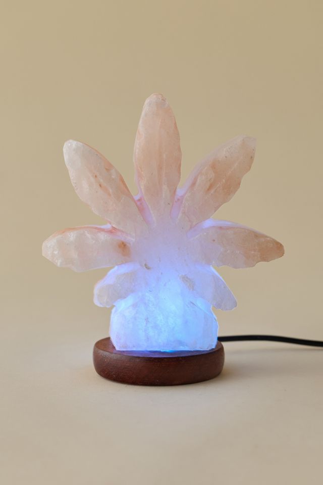 Mini USB Hemp Leaf Himalayan Salt Lamp #3