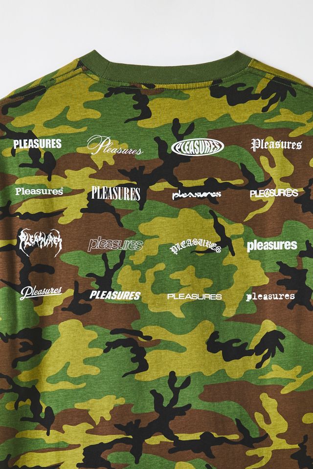 T-shirt camouflage graphique Wordmark PLEASURES #3