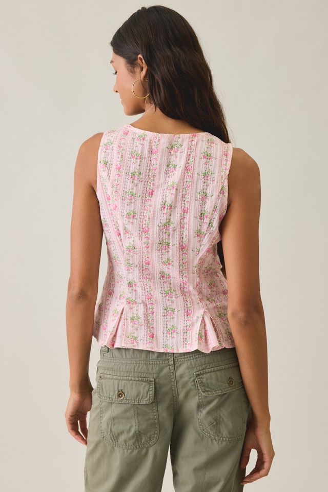 Kimchi Blue Aurelia Lace Trim Sleeveless Blouse #2