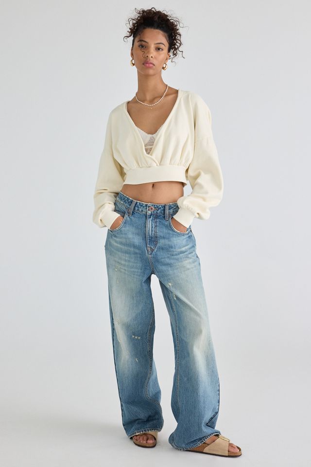 Out From Under Shore Up + Out Surplice Cropped Hoodie Sweatshirt #1