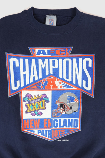 Vintage New England Patriots 1996 AFC Champions Crewneck