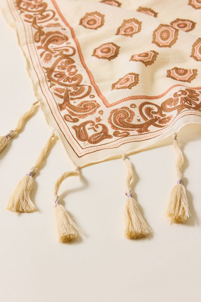 Fringe Trim Oversized Bandana #1