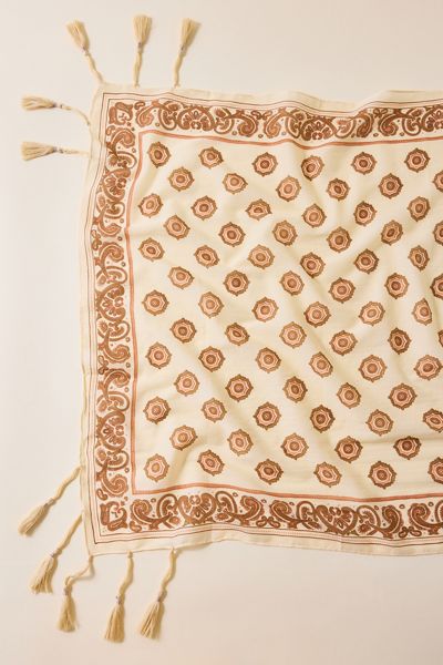 Fringe Trim Oversized Bandana