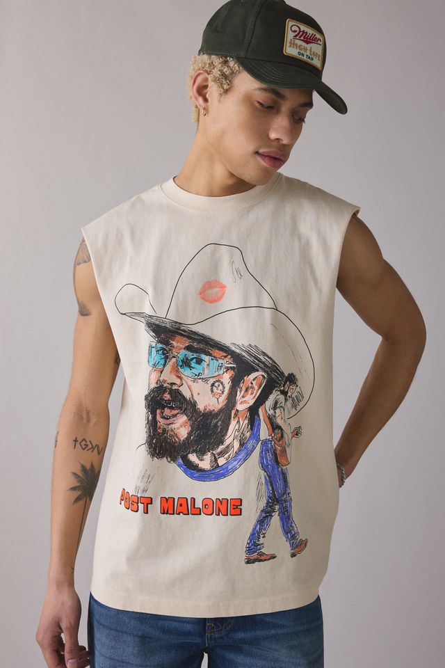 Giant Vintage Post Malone Graphic Heavyweight Cotton Muscle Tee #1
