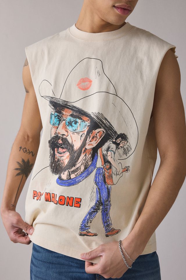 Giant Vintage Post Malone Graphic Heavyweight Cotton Muscle Tee #3