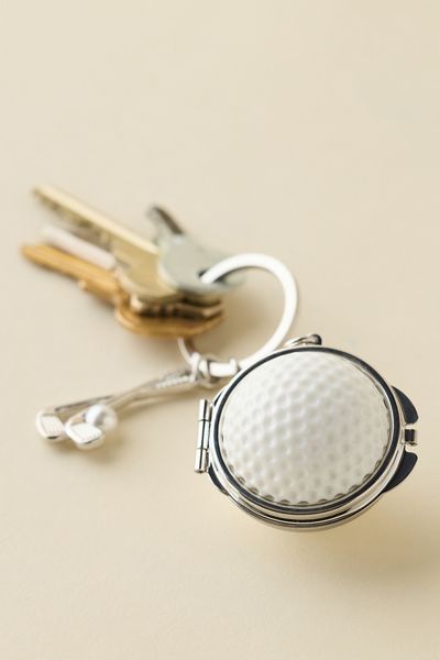 Golf Ball Compact Mirror Keychain