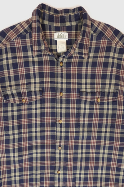 Vintage REI Button-Down Plaid Shirt