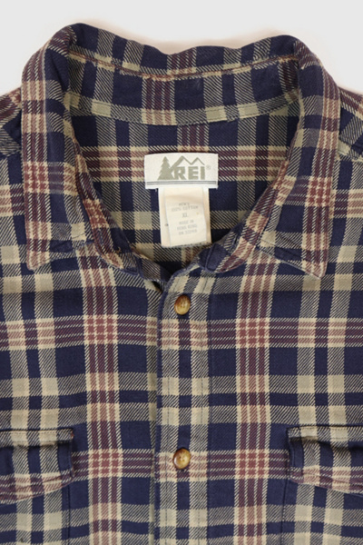 Vintage REI Button-Down Plaid Shirt