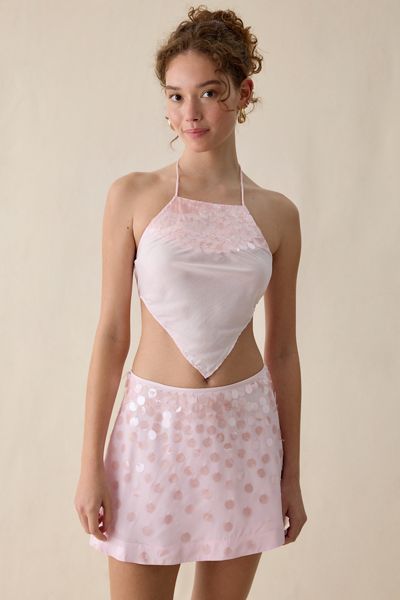 Haut à col licou à paillettes Cosmo de For Love & Lemons
