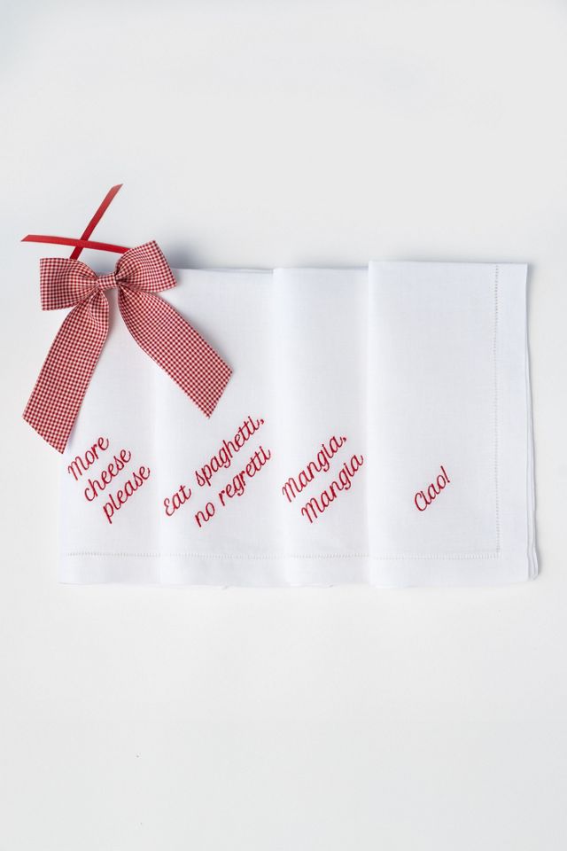 No Reservations Italian Dinner Napkin Set #2