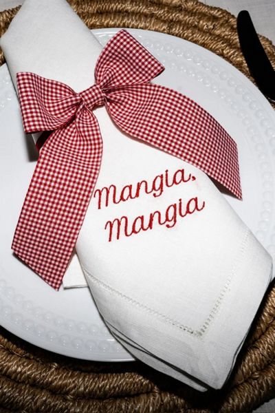 No Reservations Italian Dinner Napkin Set