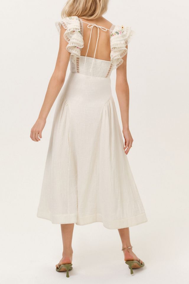 Robe midi Leah en coton brodé For Love & Lemons #1