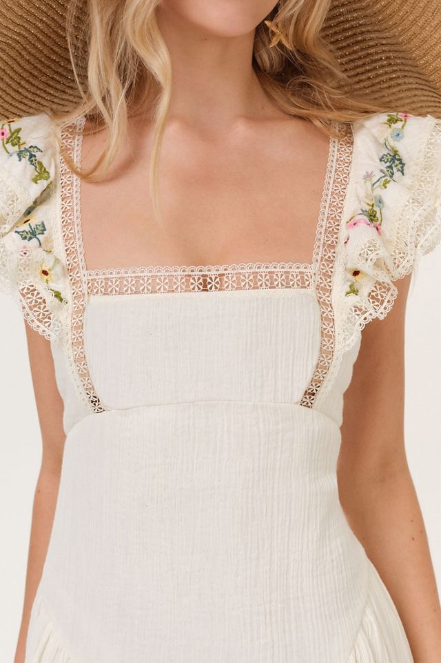 Robe midi Leah en coton brodé For Love & Lemons #2