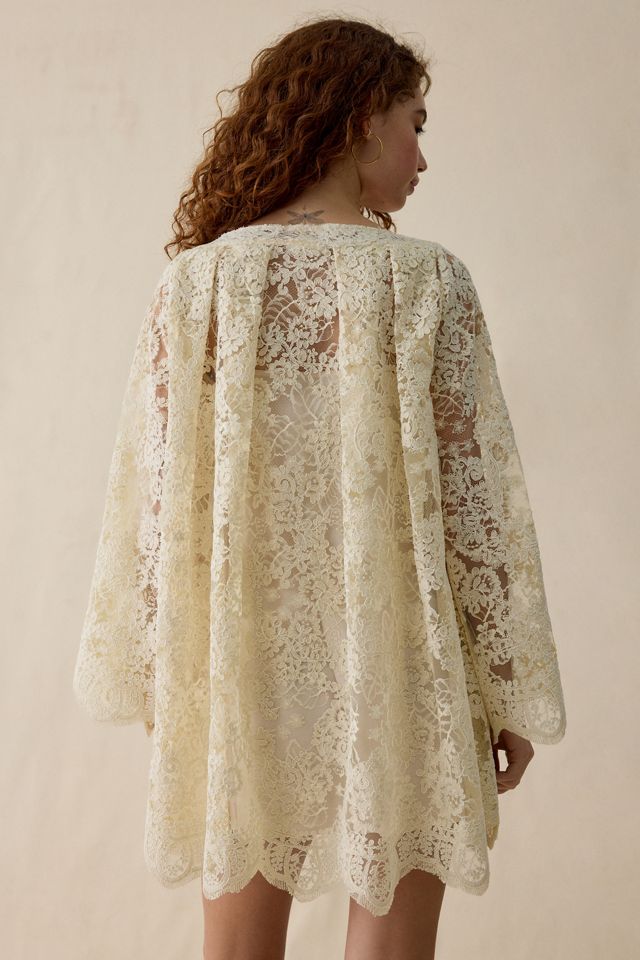 For Love & Lemons Kaia Corded Lace Long Sleeve Mini Dress #2
