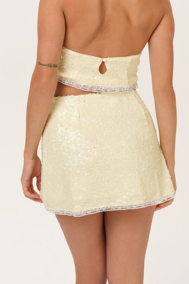 For Love & Lemons Lela Sequin Mini Skirt #1