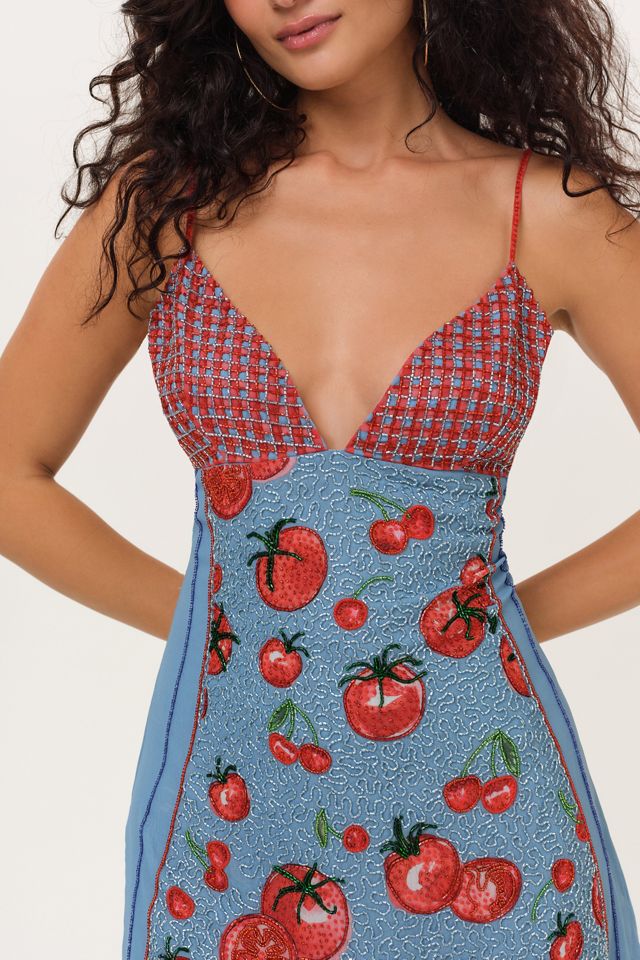 For Love & Lemons Lucetta Heirloom Beaded Mini Dress #1