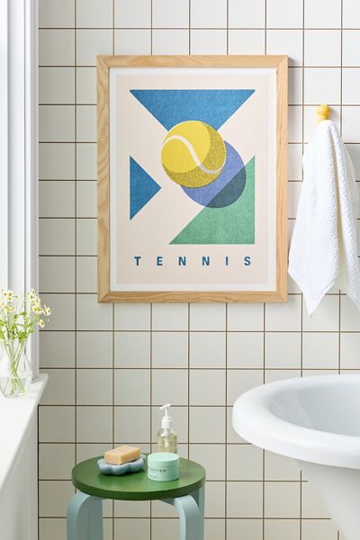 Daniel Coulmann BALLS Tennis Hard Court Art Print