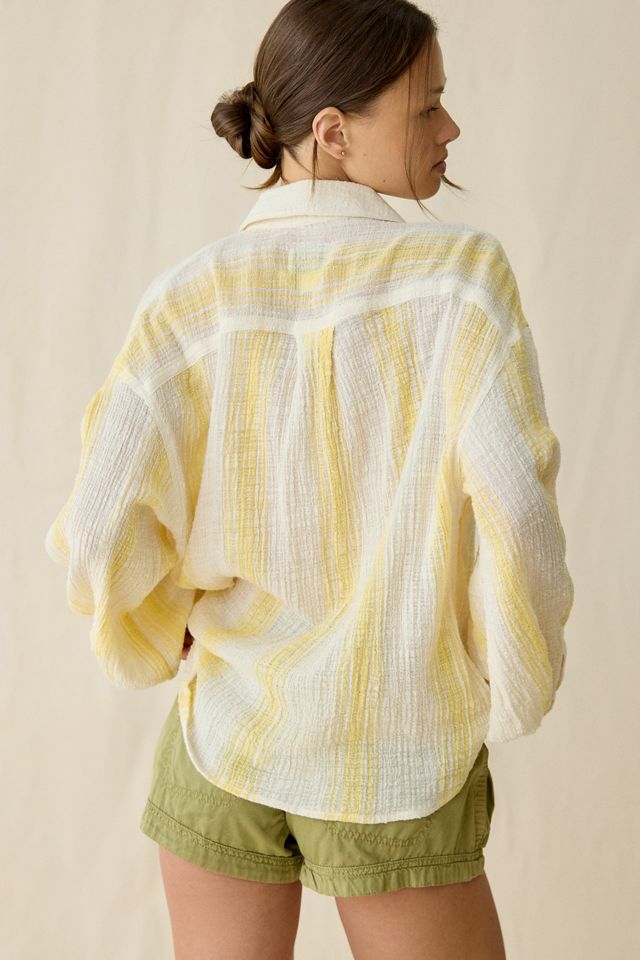 BDG All You Need Semi-Sheer Gauze Oversized Popover Shirt #4