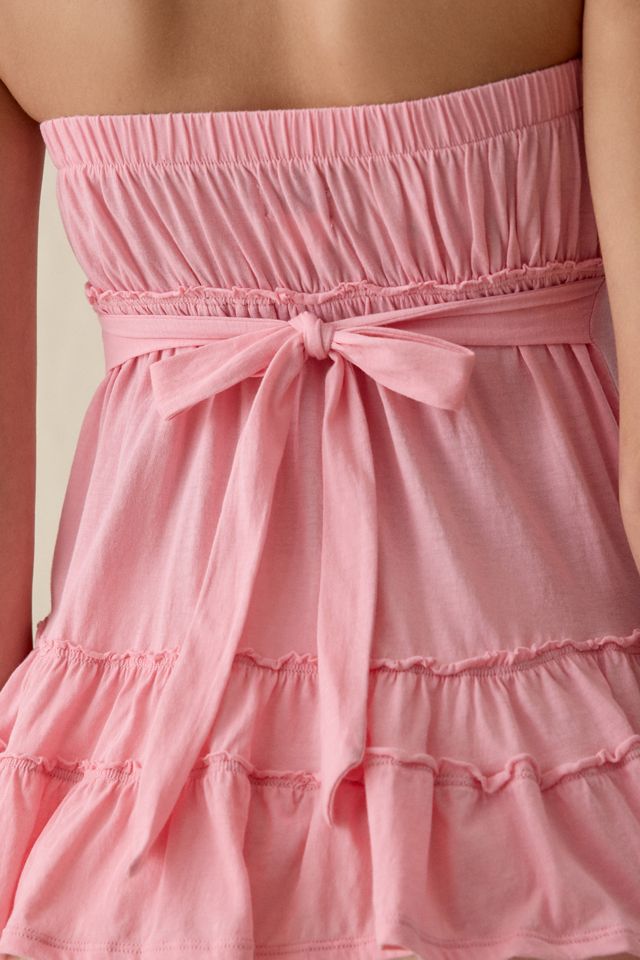 beige and pink dress embellished Bandeau Cowl Neck Maxi dress in Caramel - 6