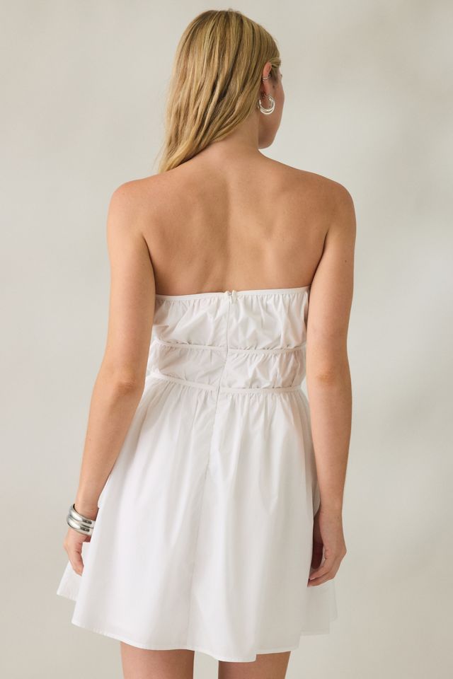 Elevator Disco Walk In The Clouds Bow Detail Strapless Mini Dress #4