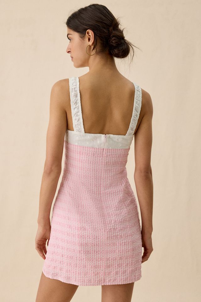 Elevator Disco Urban Sass Seersucker Bustier Mini Dress #2