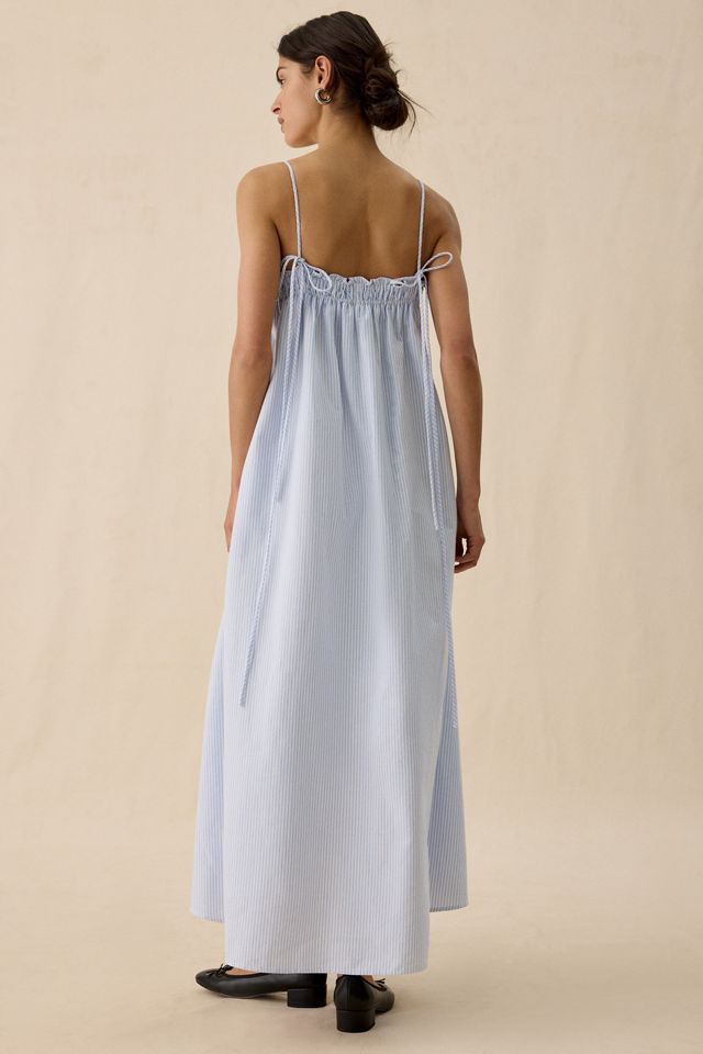 Robe maxi trapèze à smocks et nœud devant Elevator Disco Momentum #2
