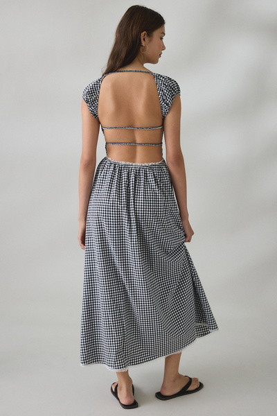 Elevator Disco Temptation Open-Back Milkmaid Midi Dress