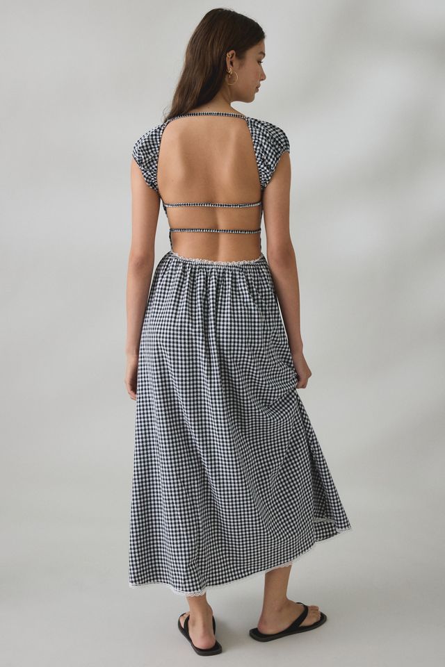 Elevator Disco Temptation Open-Back Milkmaid Midi Dress #3