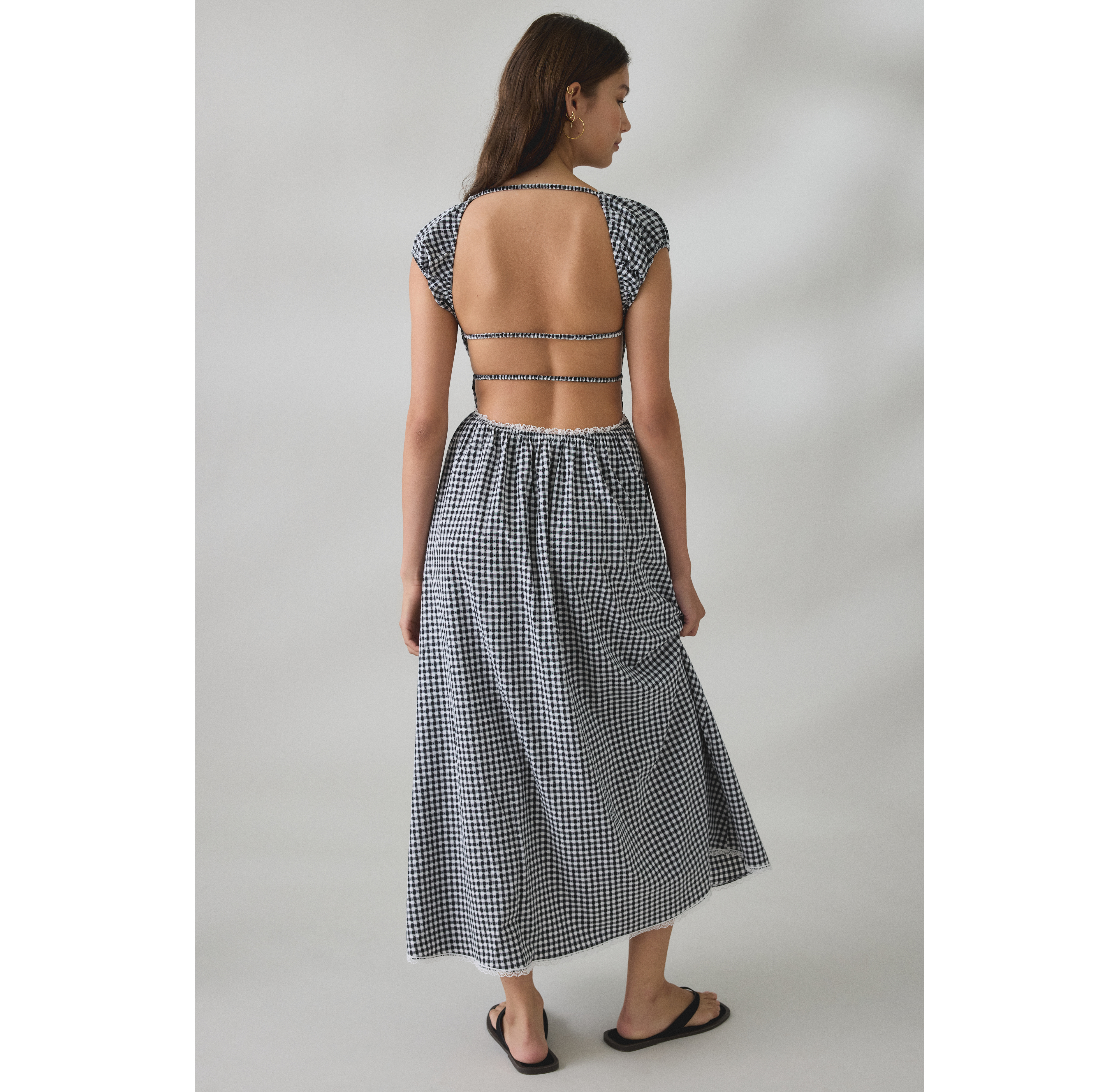 Elevator Disco Temptation Open-Back Milkmaid Midi Dress