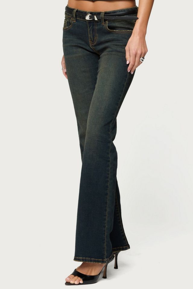 Edikted Tez Vintage Washed Low Rise Bootcut Jean #3