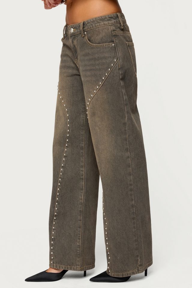 Edikted Charliza Stud Low Rise Baggy Jean #2