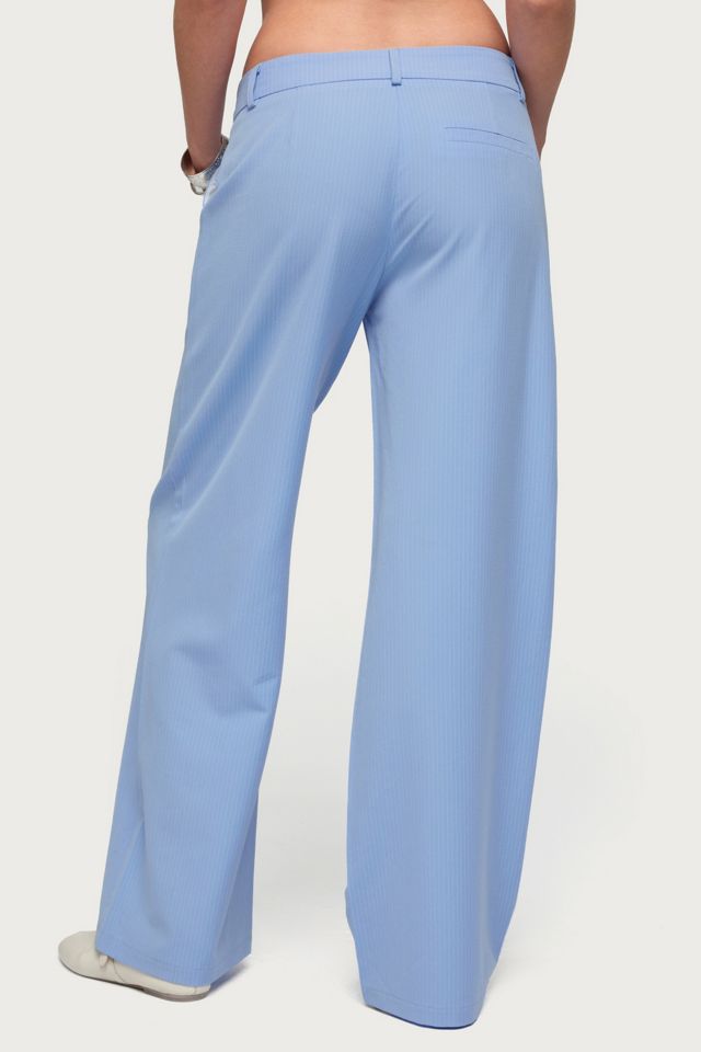 Edikted Pinstripe Tailored Straight Leg Pants #4