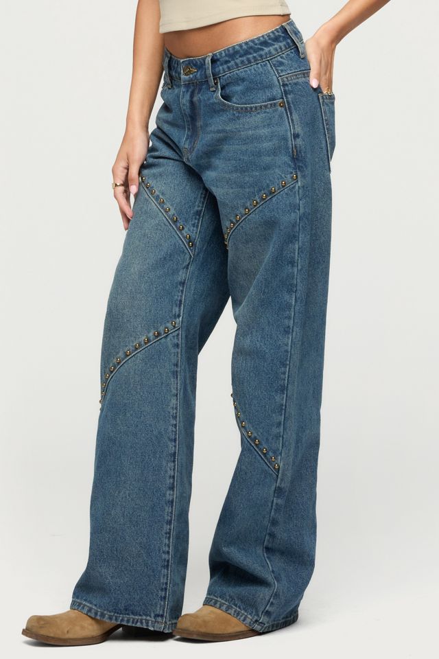 Edikted Charla Stud Low Rise Baggy Jean #3